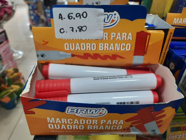 Marcador quadro branco vermelho