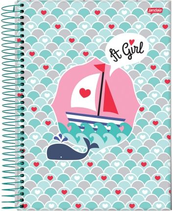 caderno 10 materias it girl